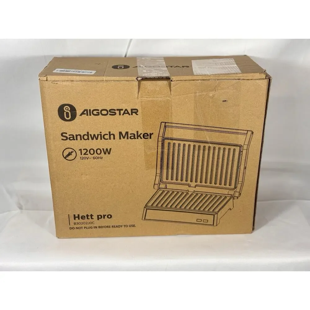 Aigostar B30202J0C Panini Sandwich Press Maker